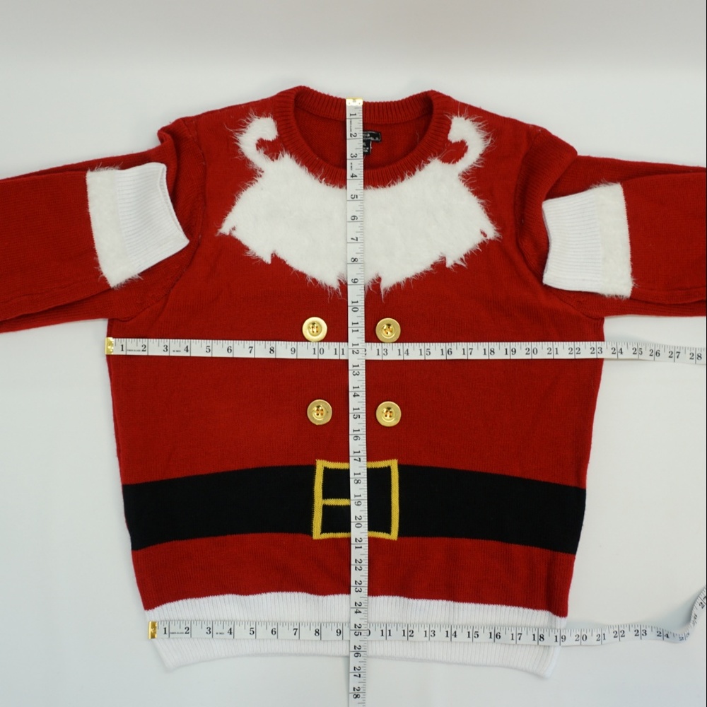 Lisa Santa Suit Outfit Christmas Pullover Sweater - Picture 4 of 6